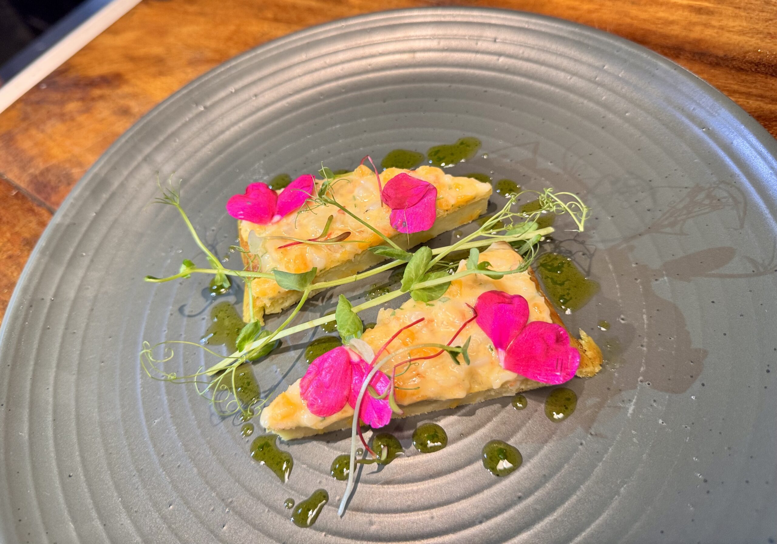 Tartare de Crevettes et Croustillant de Patate Douce