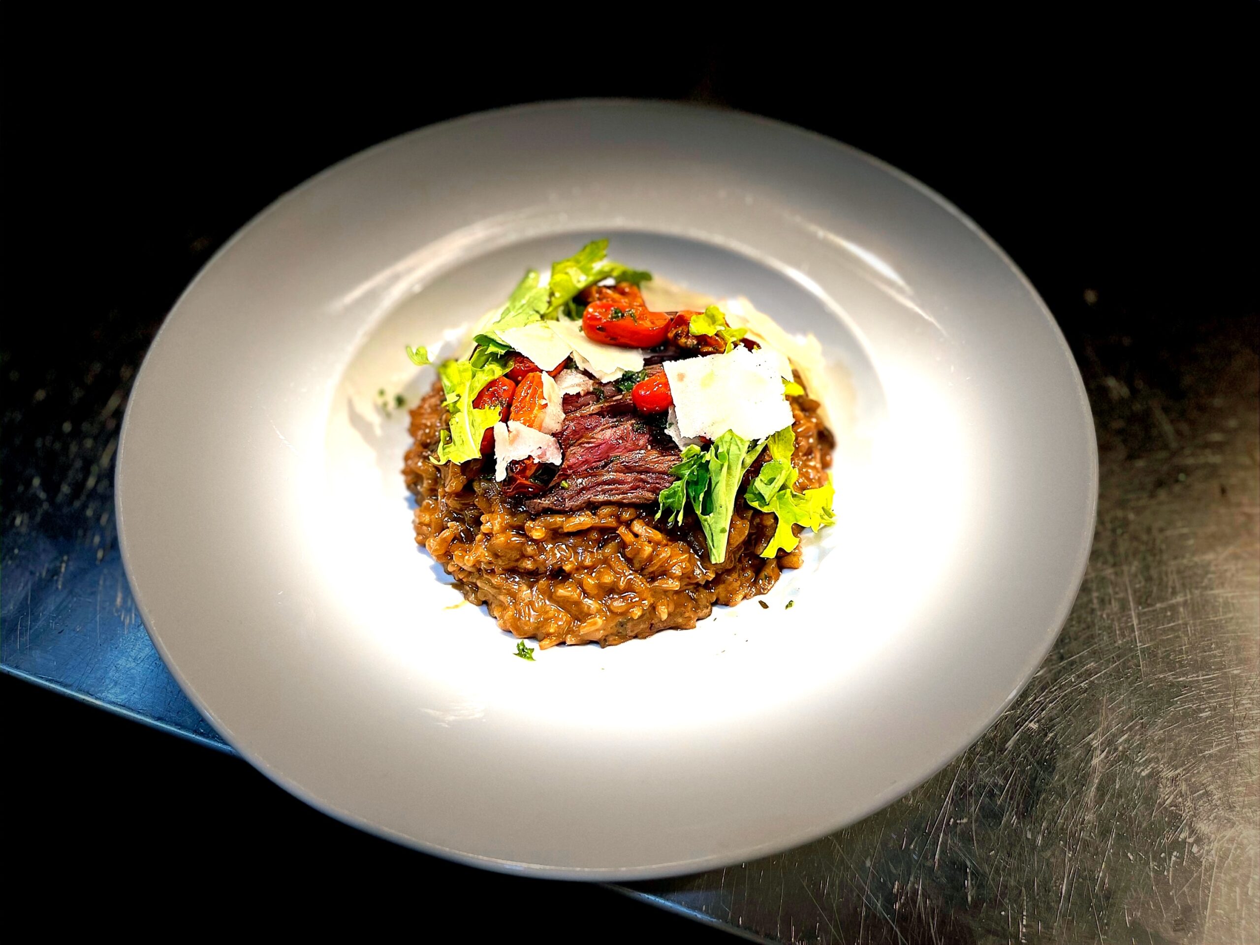 Rissoto aux Cèpes Porcini et Churrasco de Black Angus US